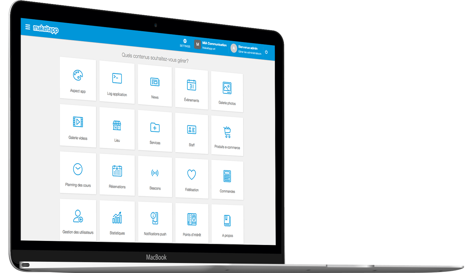 Interface de gestion (CMS) cloud
