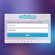 Makeitapp procede allo sviluppo e invia credenziali di accesso al pannello di controllo