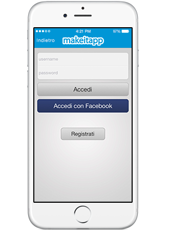 voucher effettua login o con facebook makeitapp